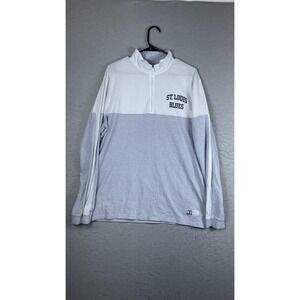St Louis Blues Shirt Mens XL Gray‎ NHL Hockey Under Armour Quarter Zip Pullover